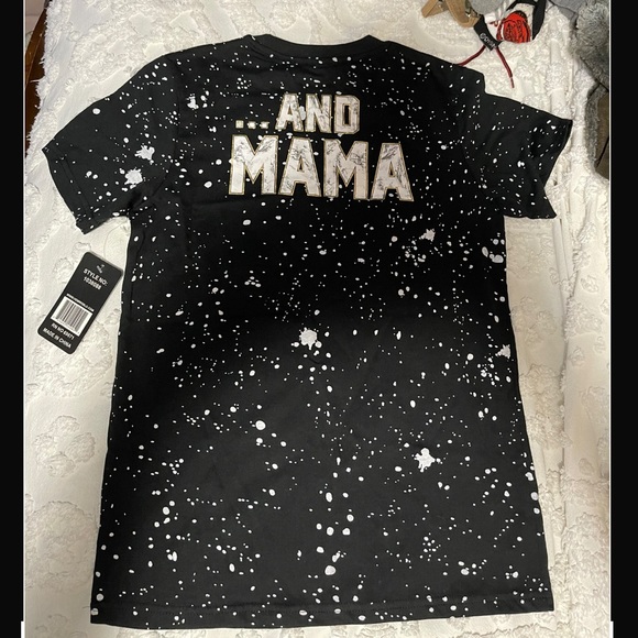 BOYS SZ 16-18 “ONLY GOD AND MAMA CAN JUDGE ME” 🥰😉 T-SHIRT - Picture 3 of 7